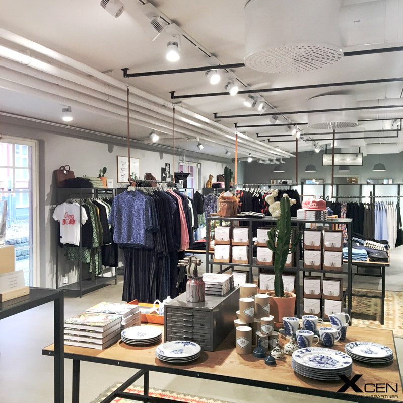 Takspotlights i malm&ouml;butik