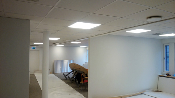 LEDpanel på kontor i Stockholm