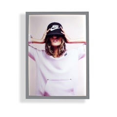 Dubbelsidig sn&auml;ppram med LED ljus 50x70cm