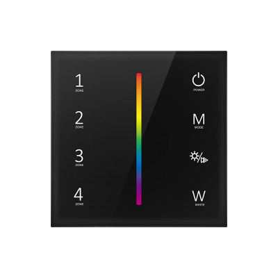 Väggkontroll SKY RGBW 4-zoner 230V Svart