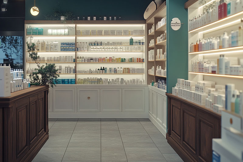 Hyllbelysning medicin, smink, parfym, hygien