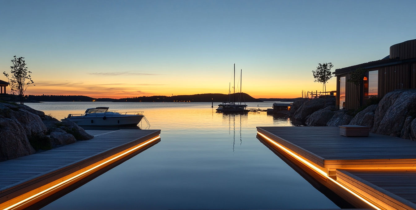 Belysning hamn och marina LED-lister