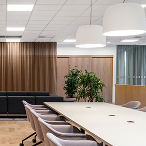 Led panel kontor kompletterat med miljöljus