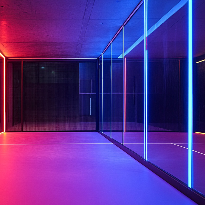 Padelhall korridor RGB LED-lister LED-strips