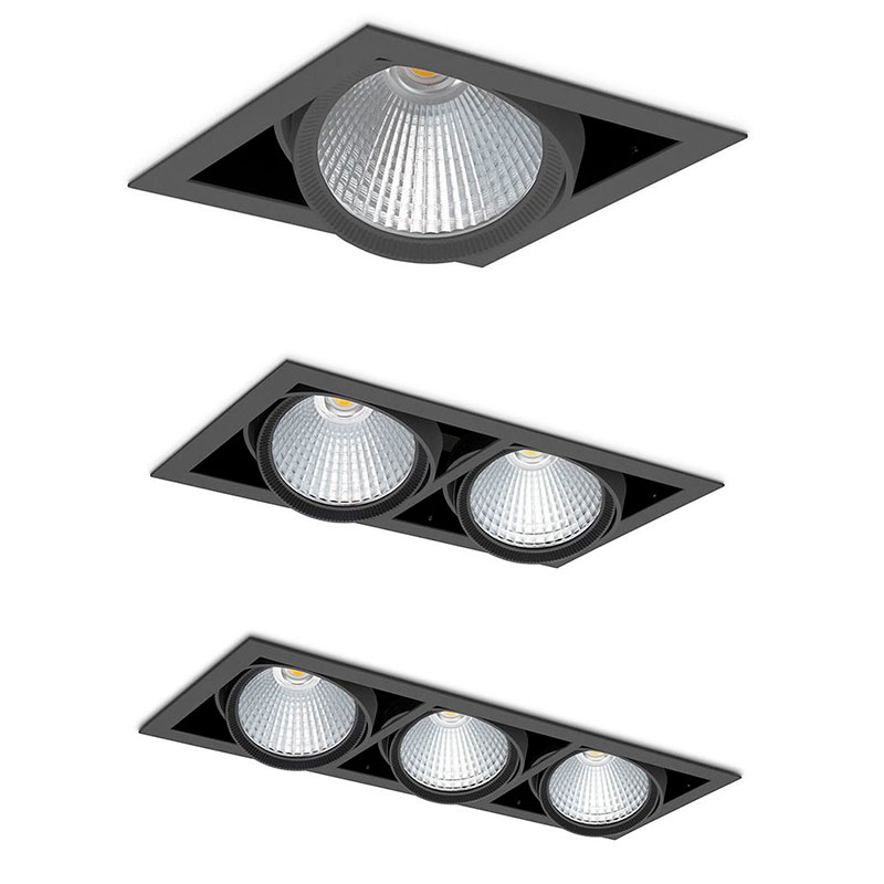 Dubbel spotlight infälld i tak