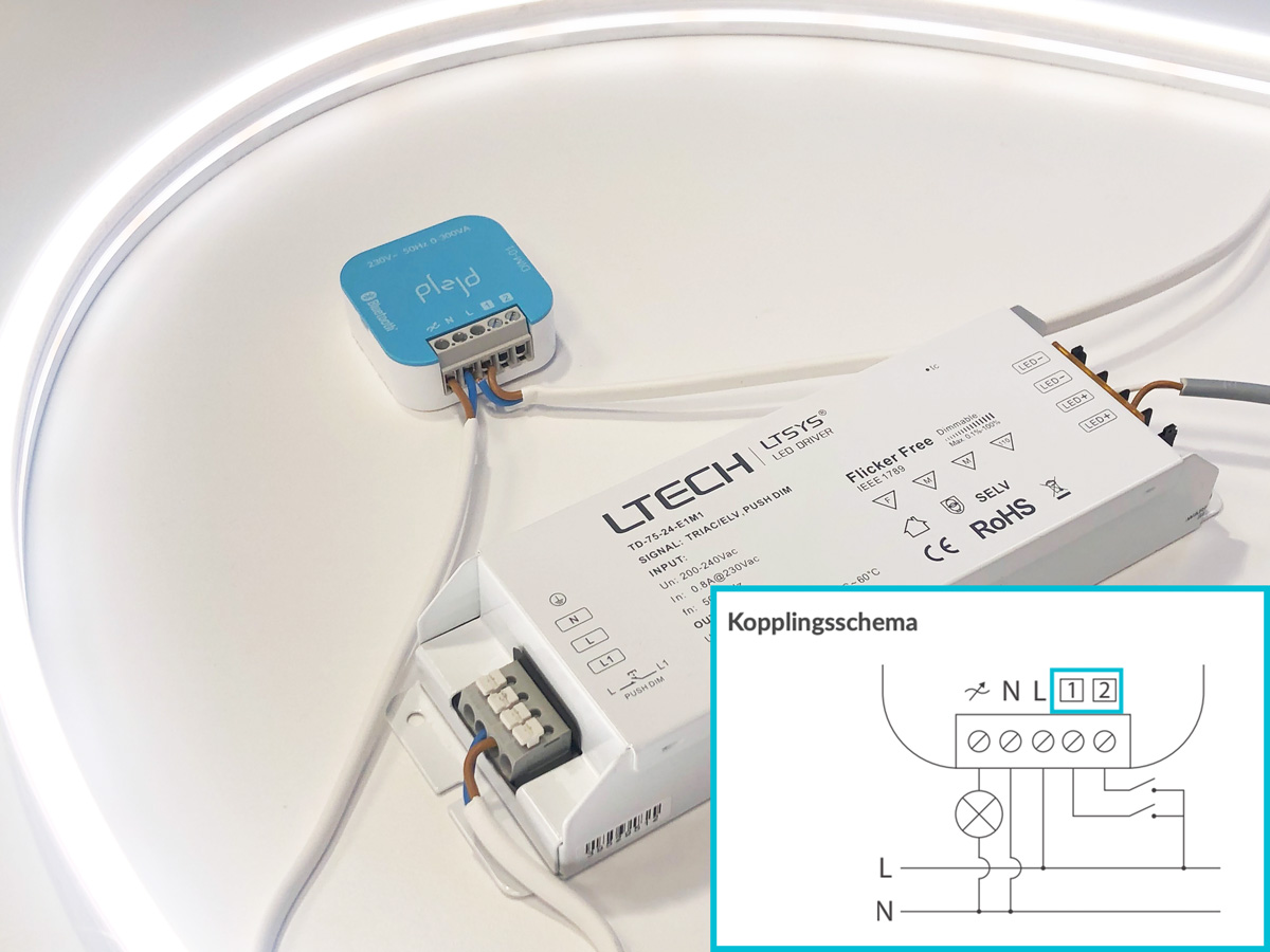 Dimra LEDstrip & ljuslister med Plejd ljusstyrning